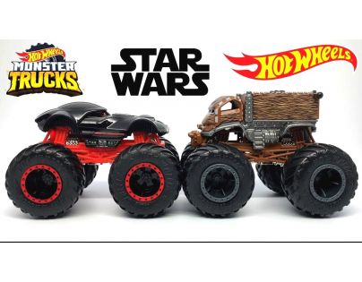 Mattel Hot Wheels Monster trucks demolačné duo Darth Vader a Chewbacca
