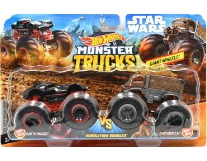 Mattel Hot Wheels Monster trucks demolačné duo Darth Vader a Chewbacca