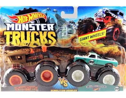 Mattel Hot Wheels Monster trucks demolačné duo LocoPunk a Pure Musole FYJ66