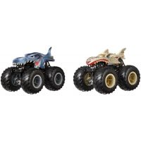 Mattel Hot Wheels Monster trucks demolačné duo Mega-Wrex VS Leopard Shark FYJ65