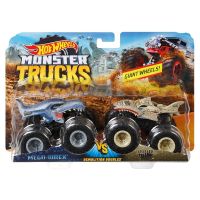Mattel Hot Wheels Monster trucks demolačné duo Mega-Wrex a Leopard Shark FYJ65 2