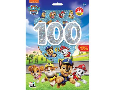 100 metalických samolepiek s omaľovánkovými listami Tlapková patrola