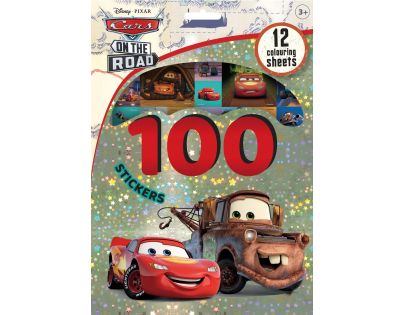 100 samolepiek s omaľovánkovými listami Autá