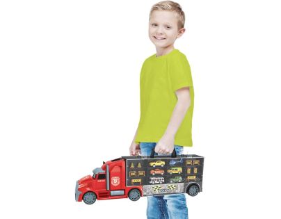 1:16 Ťahač s autami a vrtuľníkom 55 cm - Poškodený obal