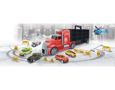 1:16 Ťahač s autami a vrtuľníkom 55 cm - Poškodený obal