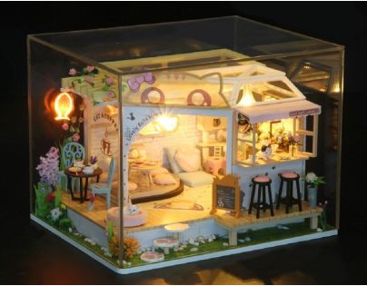 2Kids Toys miniatúra domčeka Mačacia kaviareň so záhradkou