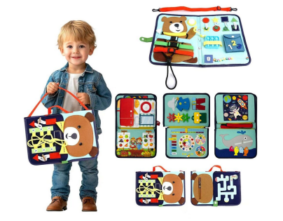 2Kids Toys Senzorická busy kniha Macko