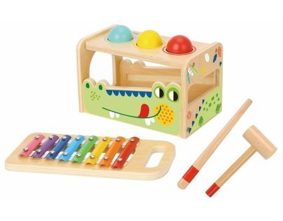 2Kids Toys Zatĺkačka a xylofón Krokodíl