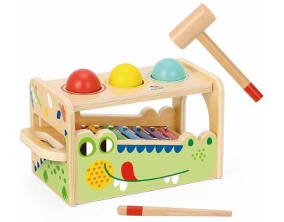 2Kids Toys Zatĺkačka a xylofón Krokodíl