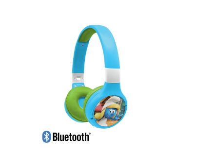 Lexibook 2v1 bluetooth skladacie slúchadlá Šmolkovia s limitom hlasitosti