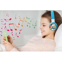 Lexibook 2v1 bluetooth skladacie slúchadlá Šmolkovia s limitom hlasitosti 6