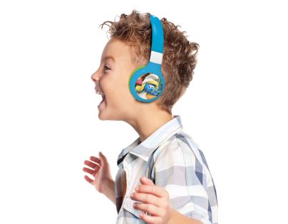 Lexibook 2v1 bluetooth skladacie slúchadlá Šmolkovia s limitom hlasitosti