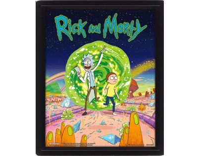 Pyramid International Rick and Morty 3D obraz v ráme Portal