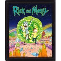 Pyramid International Rick and Morty 3D obraz v ráme Portal