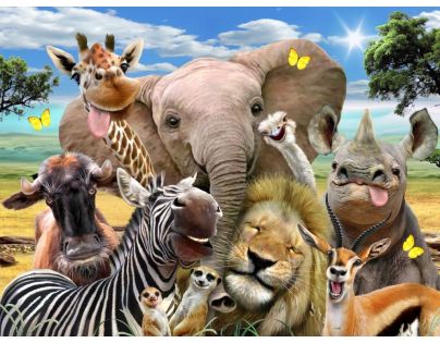 3D Puzzle Afrika selfie 63 dielikov