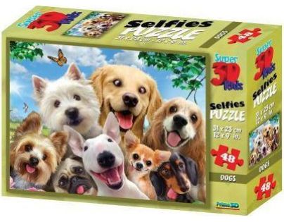 3D Puzzle Psy 48 dielikov