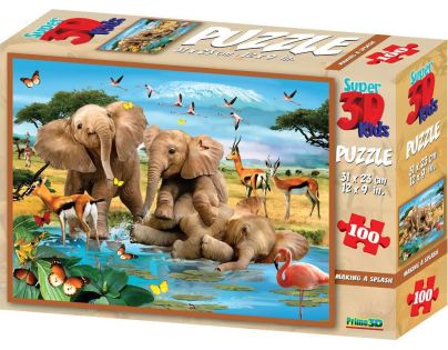 3D Puzzle Sloníčatá 100 dielikov