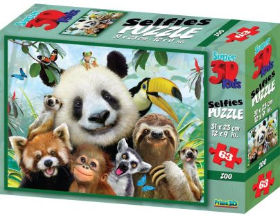 3D Puzzle Zoo selfie 63 dielikov