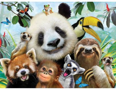 3D Puzzle Zoo selfie 63 dielikov
