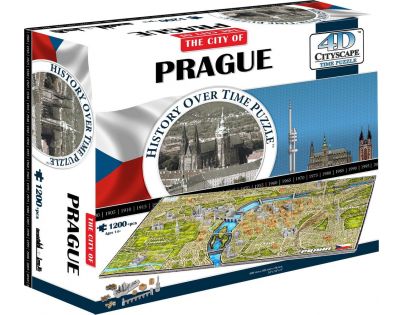 4D Cityscape puzzle Time panorama Praha