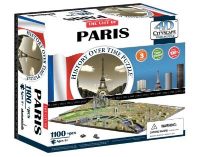 4D Cityscape puzzle Time panorama Paríž