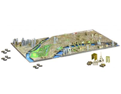 4D Cityscape puzzle Time panorama Paríž