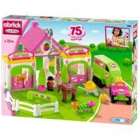 Abrick 3092 Koňské stáje růžové 75ks 2