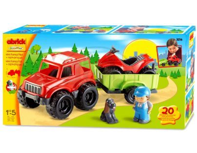 Ecoiffier 3216 - Abrick 4x4 Jeep s vozíkem a čtyřkolkou