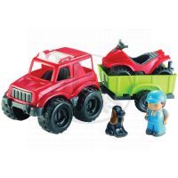 Ecoiffier 3216 - Abrick 4x4 Jeep s vozíkem a čtyřkolkou 2