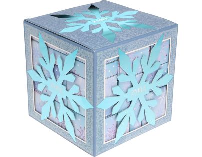 Adventný kozmetický kalendár Snowflake Puzzle – ľadovo modrá