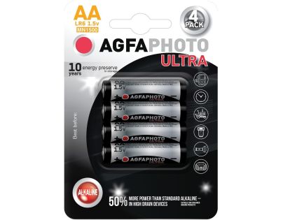 AgfaPhoto Ultra batéria LR06 AA, blister 4ks