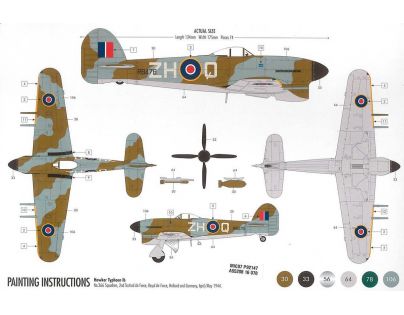 Airfix Starter Set lietadlo Hawker Typhoon Ib 1:72