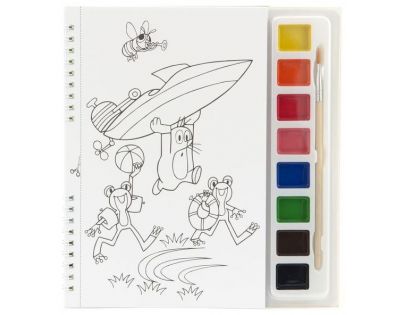 Akim Krtko Omaľovánky 2 s vodovými farbami a štetcom