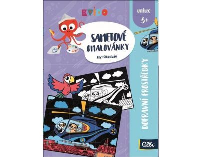 Albi Kvído Sametové omalovánky Dopravní prostředky