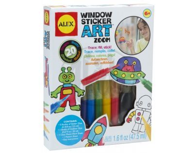 ALEX 743Z - Barvy na okno 6 barev, lepidlo a předlohy v krabičce od 6 let