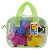 Alex Stříkací figurky do vany Farma 4ks 2