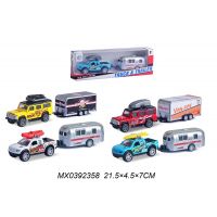 Alltoys Auto s prívesom červené 2