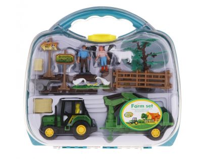 Alltoys Farmársky set v kufríku valník na drevo