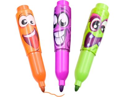 Alltoys Voňavé fixky Scentos Jumbo Funny Face 3 ks