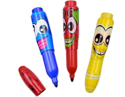 Alltoys Voňavé fixky Scentos Jumbo Funny Face 3 ks