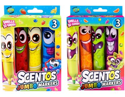 Alltoys Voňavé fixky Scentos Jumbo Funny Face 3 ks