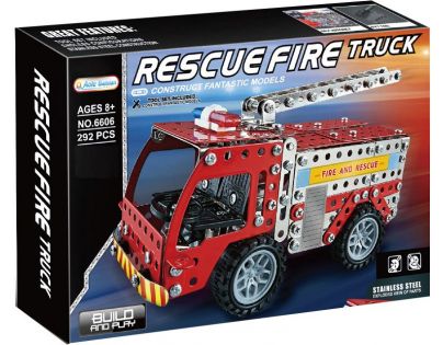 Alltoys Kovová stavebnica hasičské auto 292 dielikov