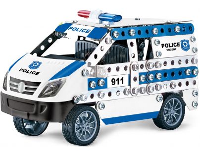 Alltoys Kovová stavebnica Policajné auto 314 dielikov