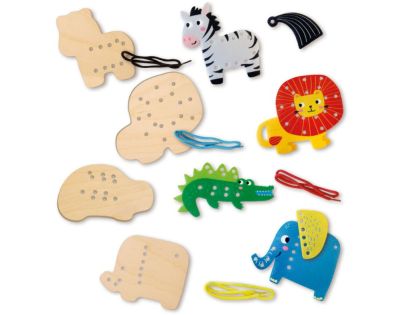 Alltoys Kreatívna navliekačka sada - Džungľa so zvieratkami