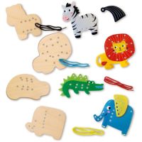 Alltoys Kreatívna navliekačka sada - Džungľa so zvieratkami 2