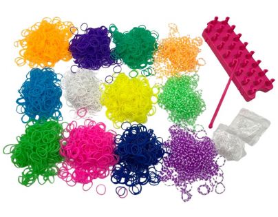 Alltoys Kreatívna súprava na výrobu náramkov Loom Band 2400 ks