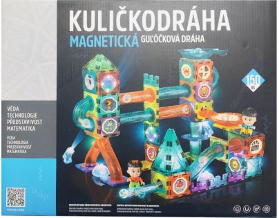 Alltoys Guličková dráha magnetická so svetlom 150 ks - Poškodený obal