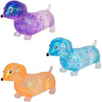 Alltoys Stláčací gélový trblietavý Jazvečík