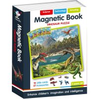 Alltoys Magnetická kniha skladačky Dinosaury 75 ks