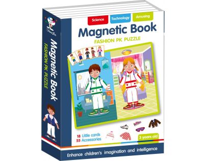 Alltoys Magnetická kniha skladačky Móda 73 ks
